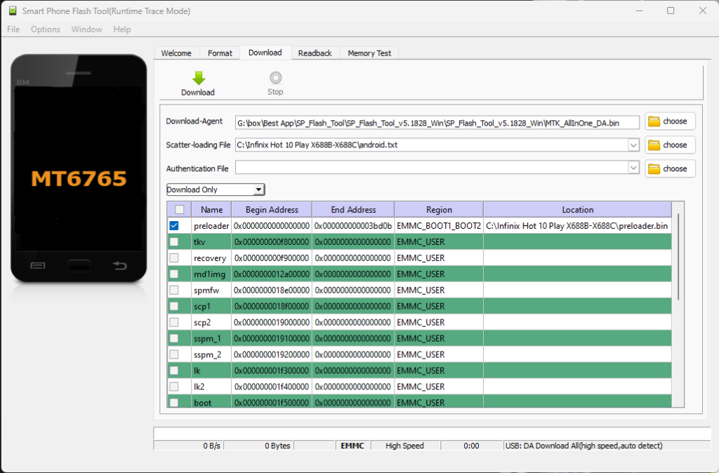 How To Use Preloader Skip Auth File For Infinix Hot 12i X665b Frp Reset, Factory Reset,